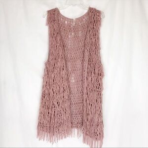 Xhilaration pink fringe vest